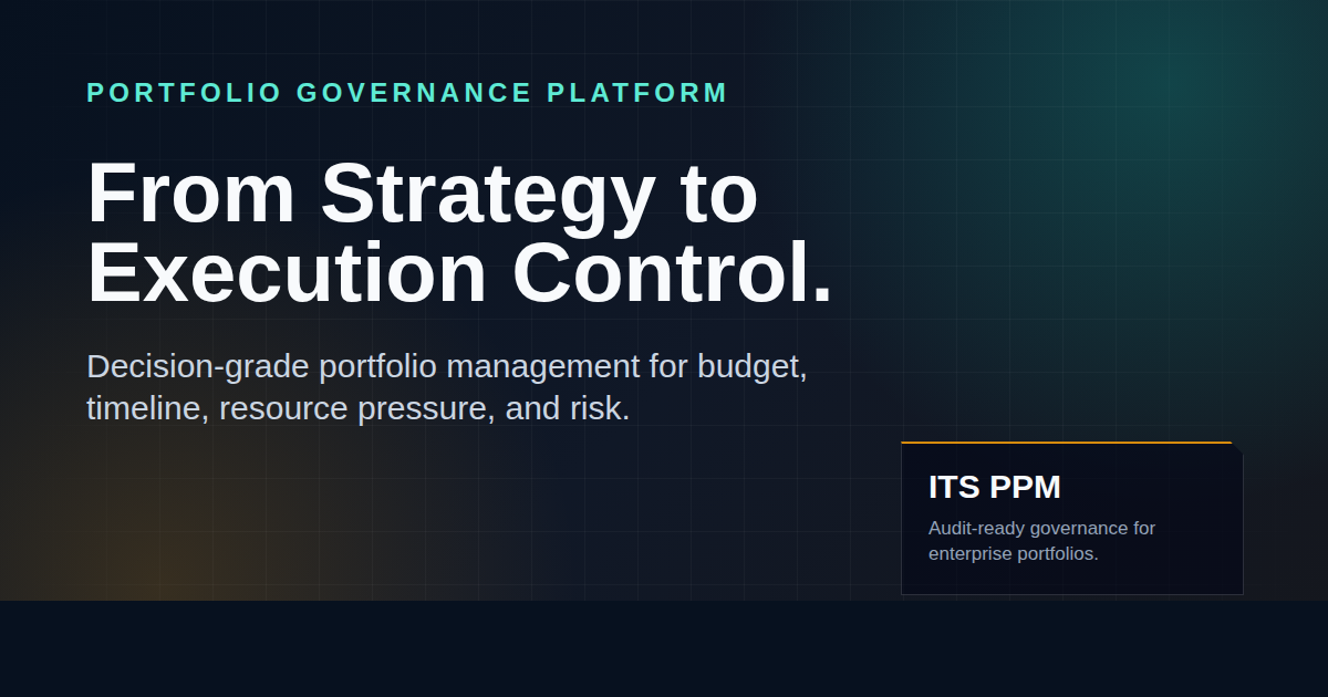 ITS Portfolio Manager | Enterprise Portfolio Governance
